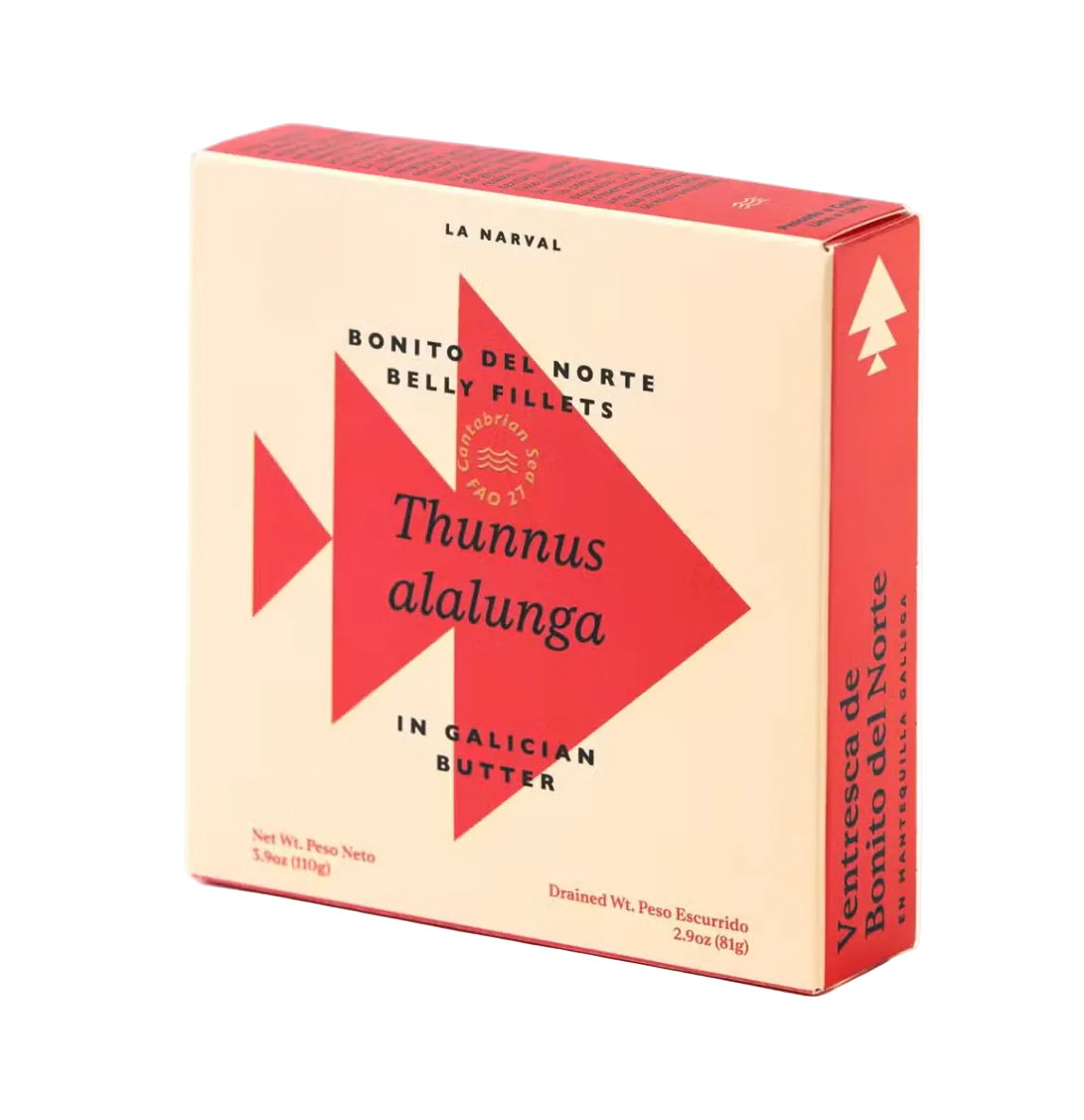 La narval premium bonito white tuna belly fillets in galician butter