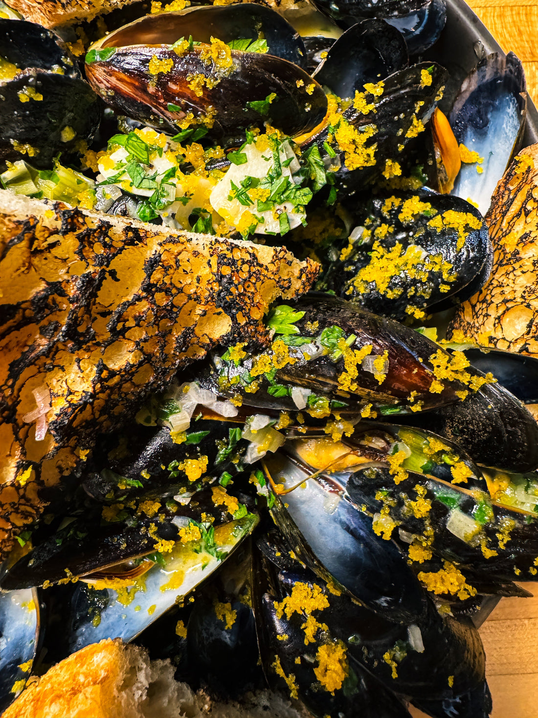 Mussels with Bottarga