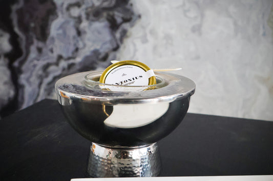 Double Wall Hammered Caviar Bowl
