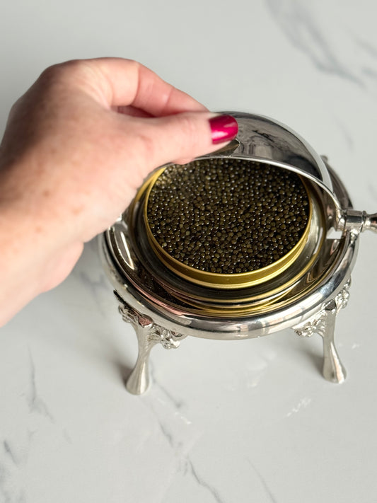 Stainless Steel Roll-top caviar server