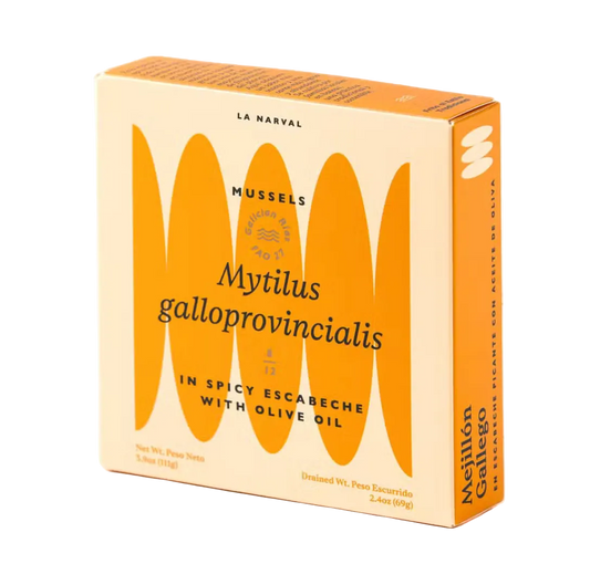 La narval premium mussels in spicy escabeche olive oil