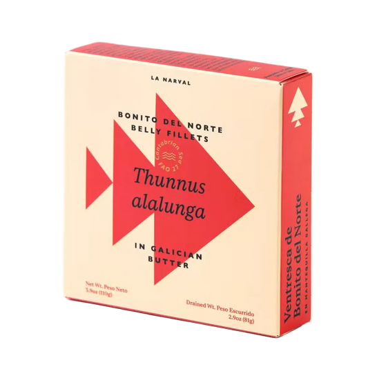 La narval premium bonito white tuna belly fillets in galician butter