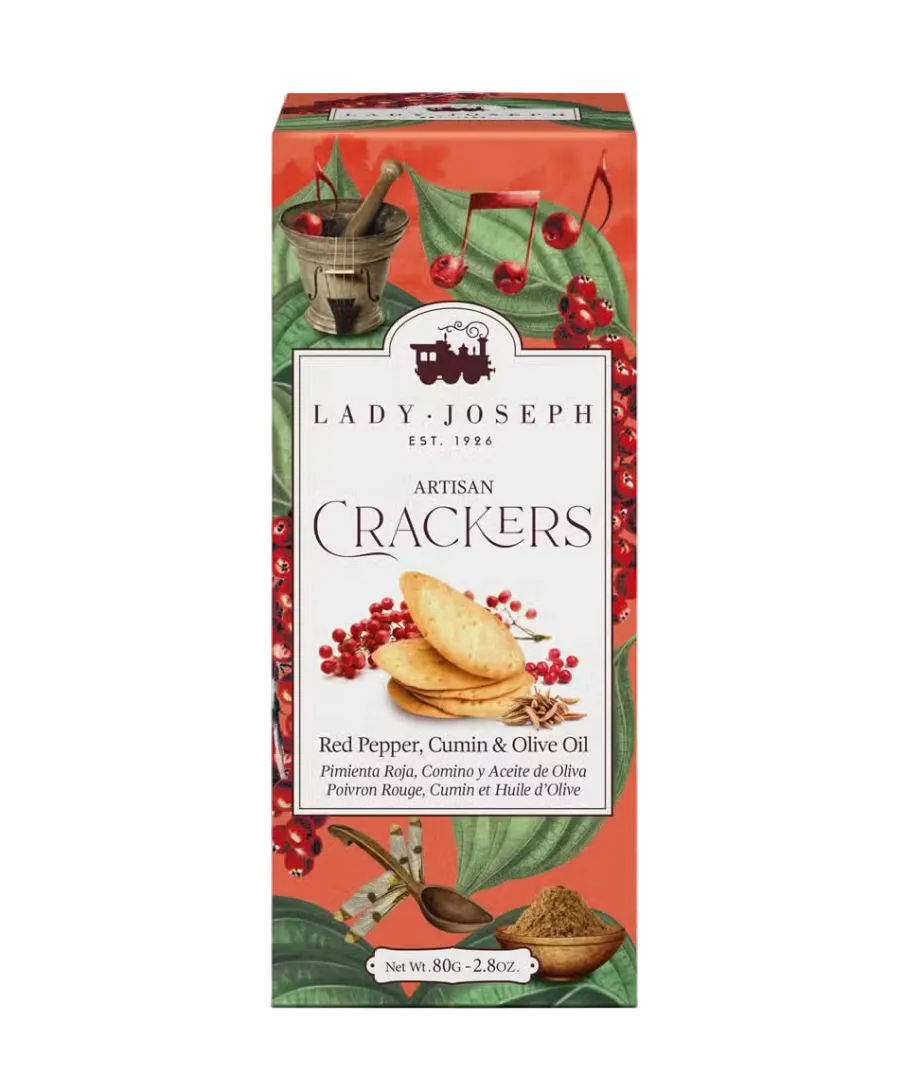 Lady Joseph red pepper, cumin and olive oil crackers