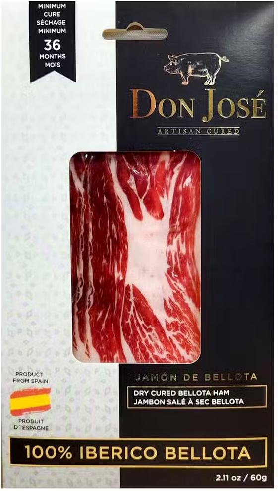 Don Jose sliced jamon iberico bellota