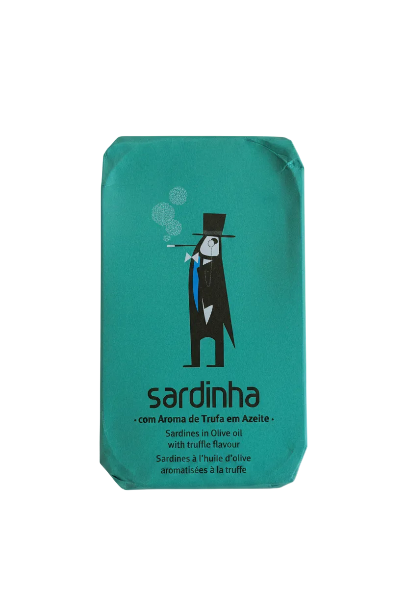 Sardines in olive oil with truffle flavour