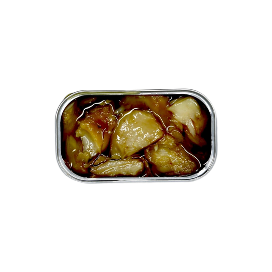 José Gourmet codfish in olive oil with garlic, alternate view