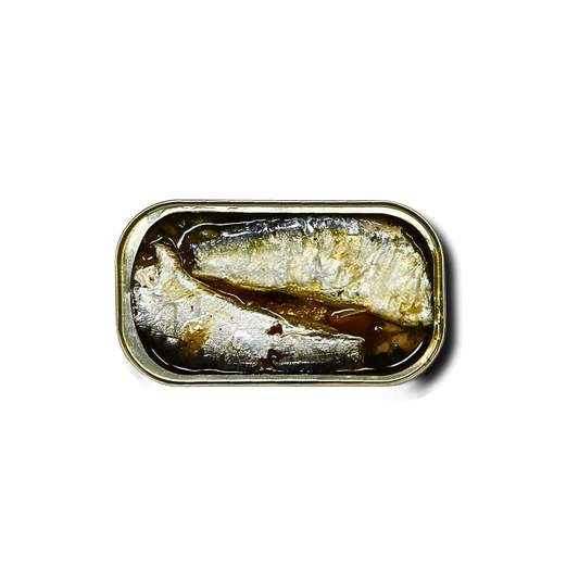 Nuri sardines in olive oil, alternate view