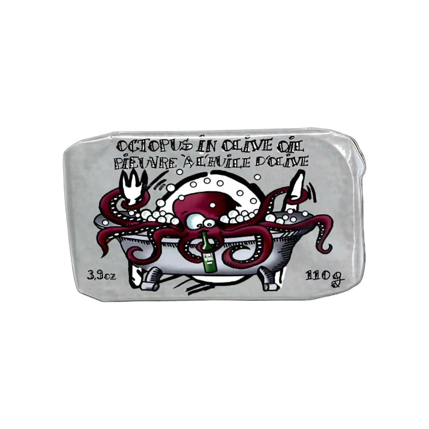 Cantara's House octopus in olive oil, tin front view
