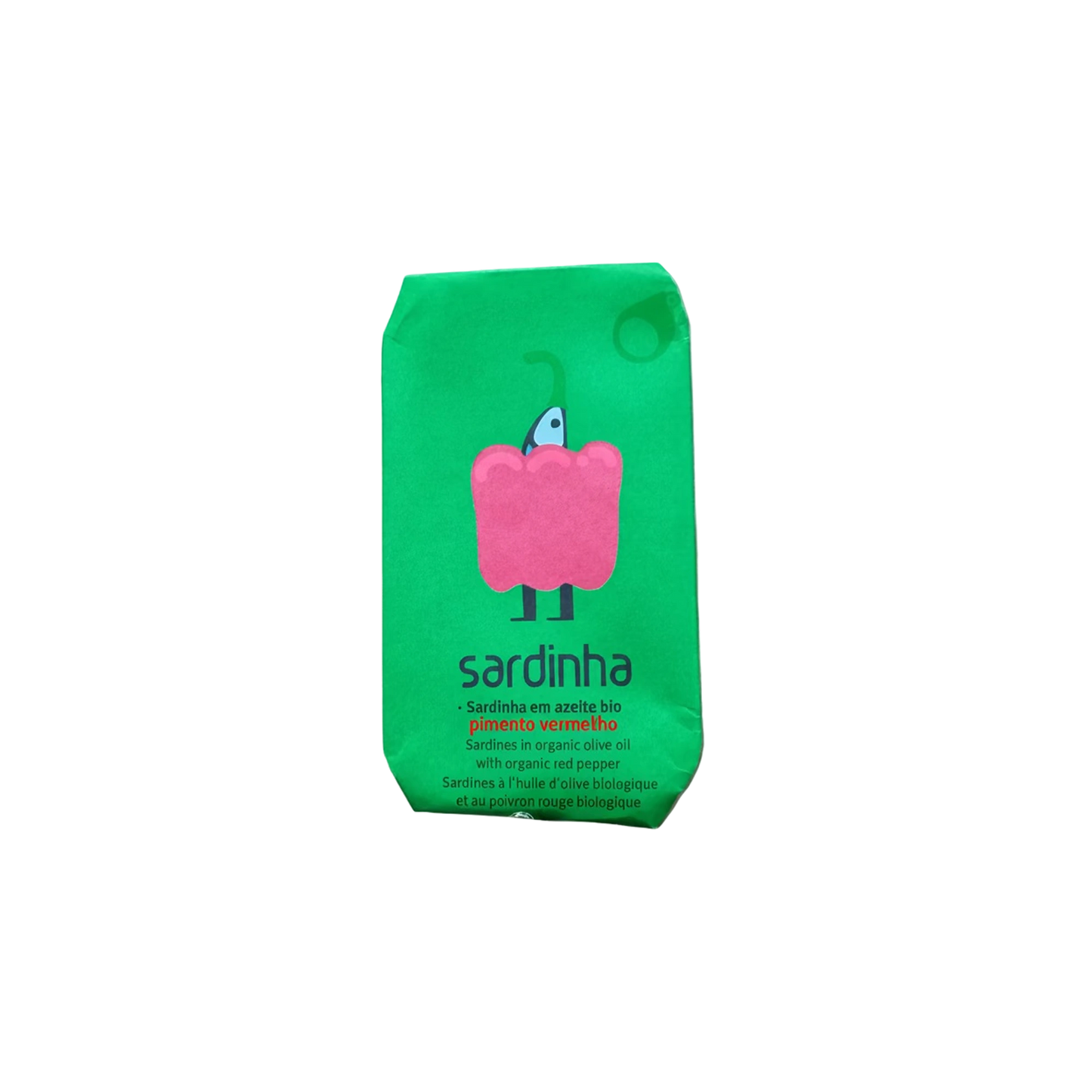 Sardinha House sardines in organic olive oil with organic red pepper, tin