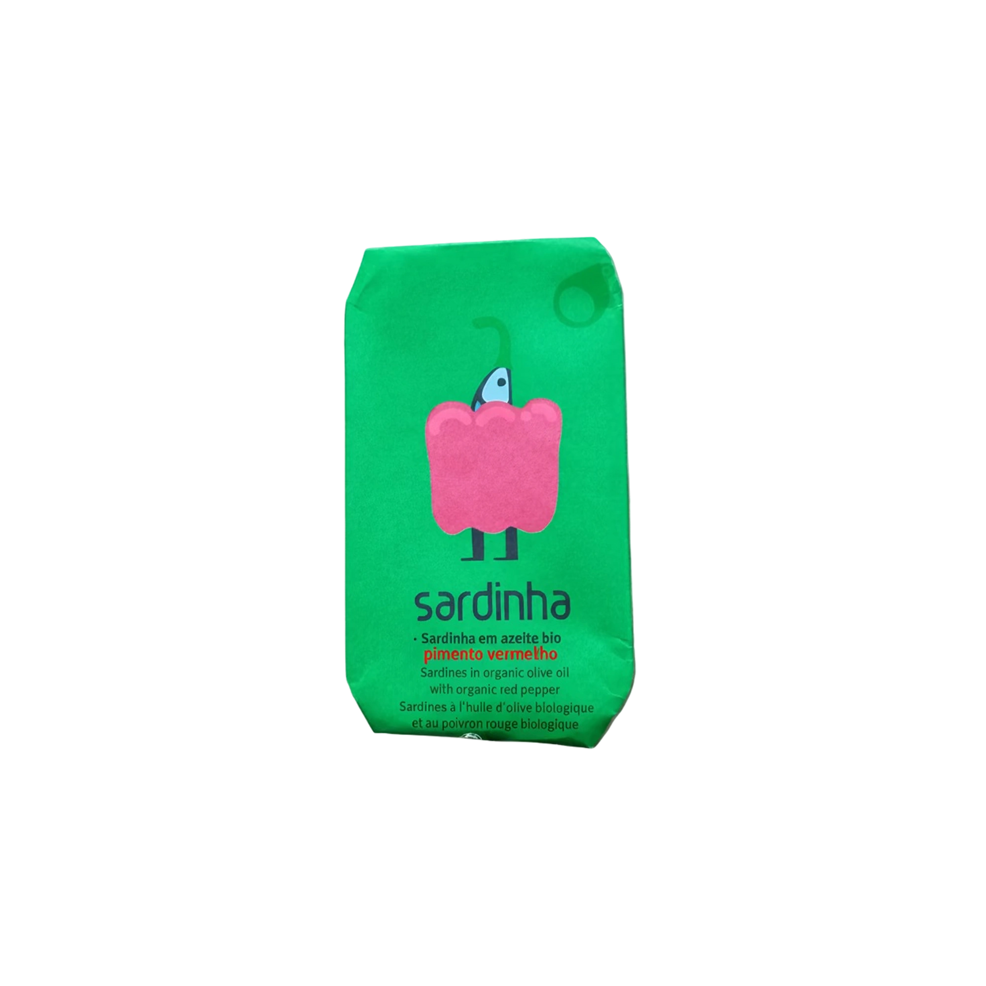 Sardinha House sardines in organic olive oil with organic red pepper, tin