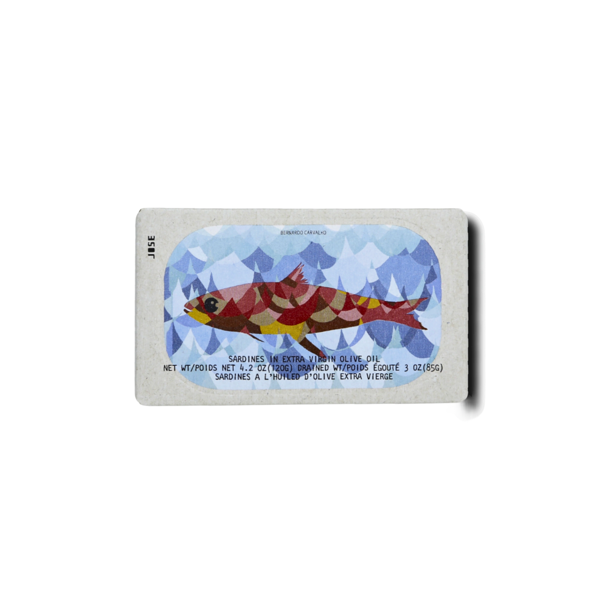 José Gourmet sardines in extra virgin olive oil, tin front view