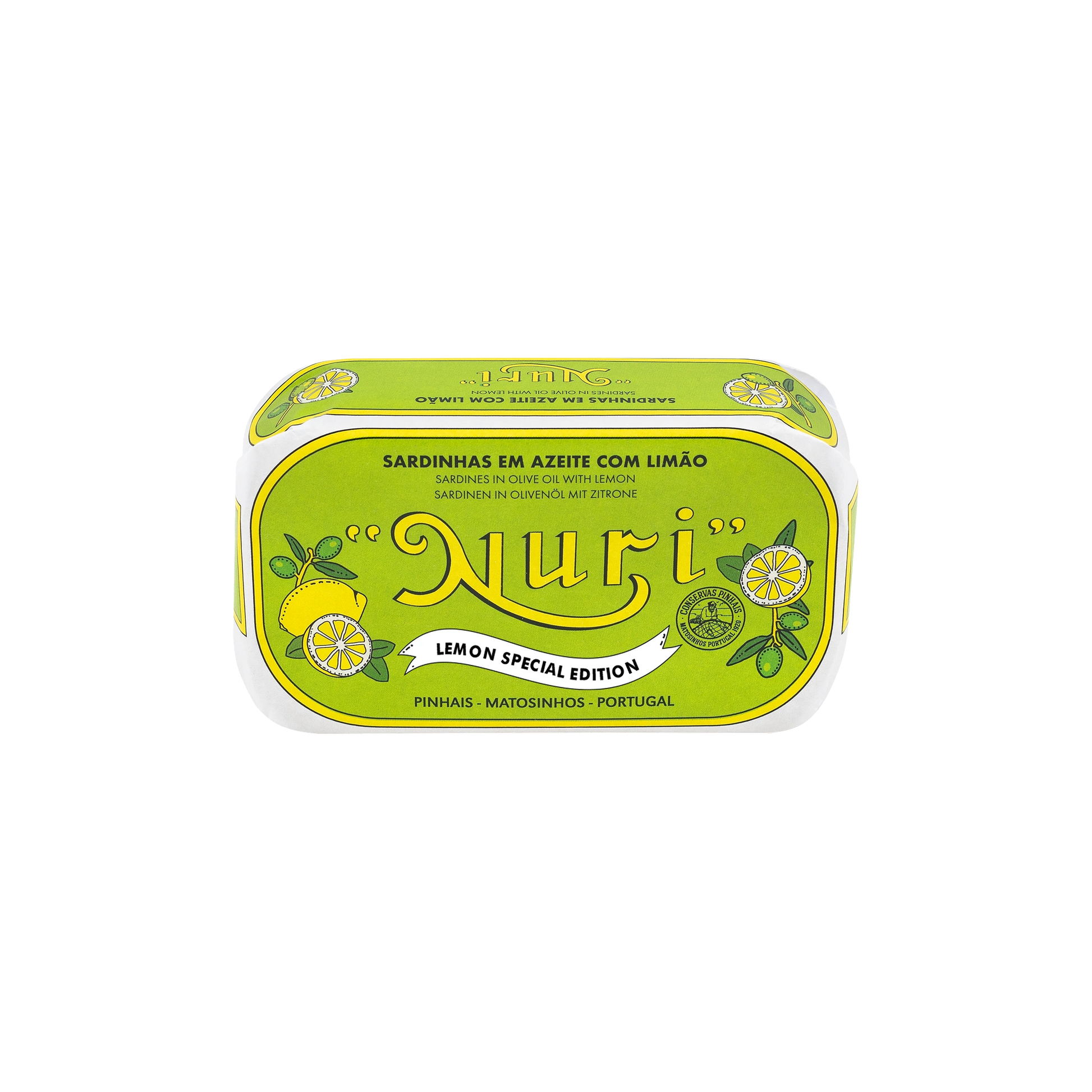 Nuri Special Edition sardines in olive oil with lemon, brand photograph