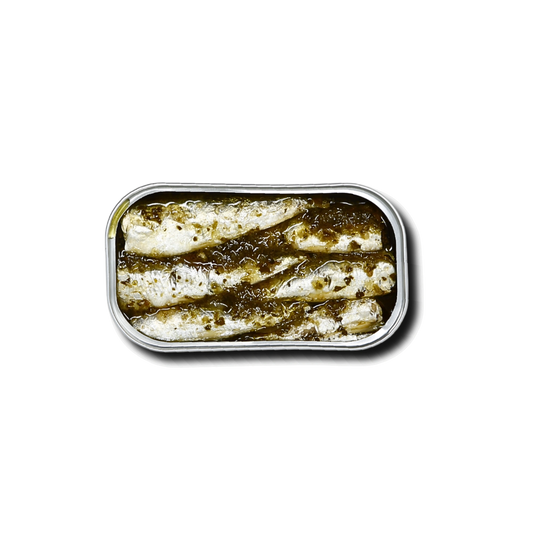 José Gourmet sardines in ravigote sauce, alternate view