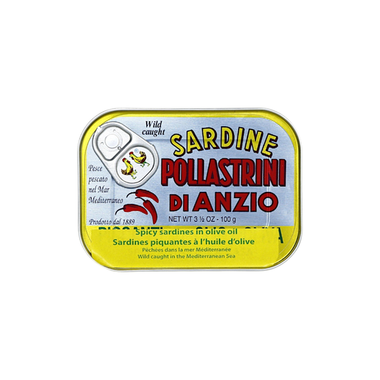 Pollastrini sardines in sunflower oil, tin