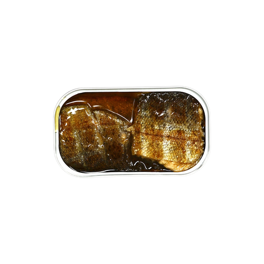 José Gourmet smoked trout fillets in olive oil, alternate view