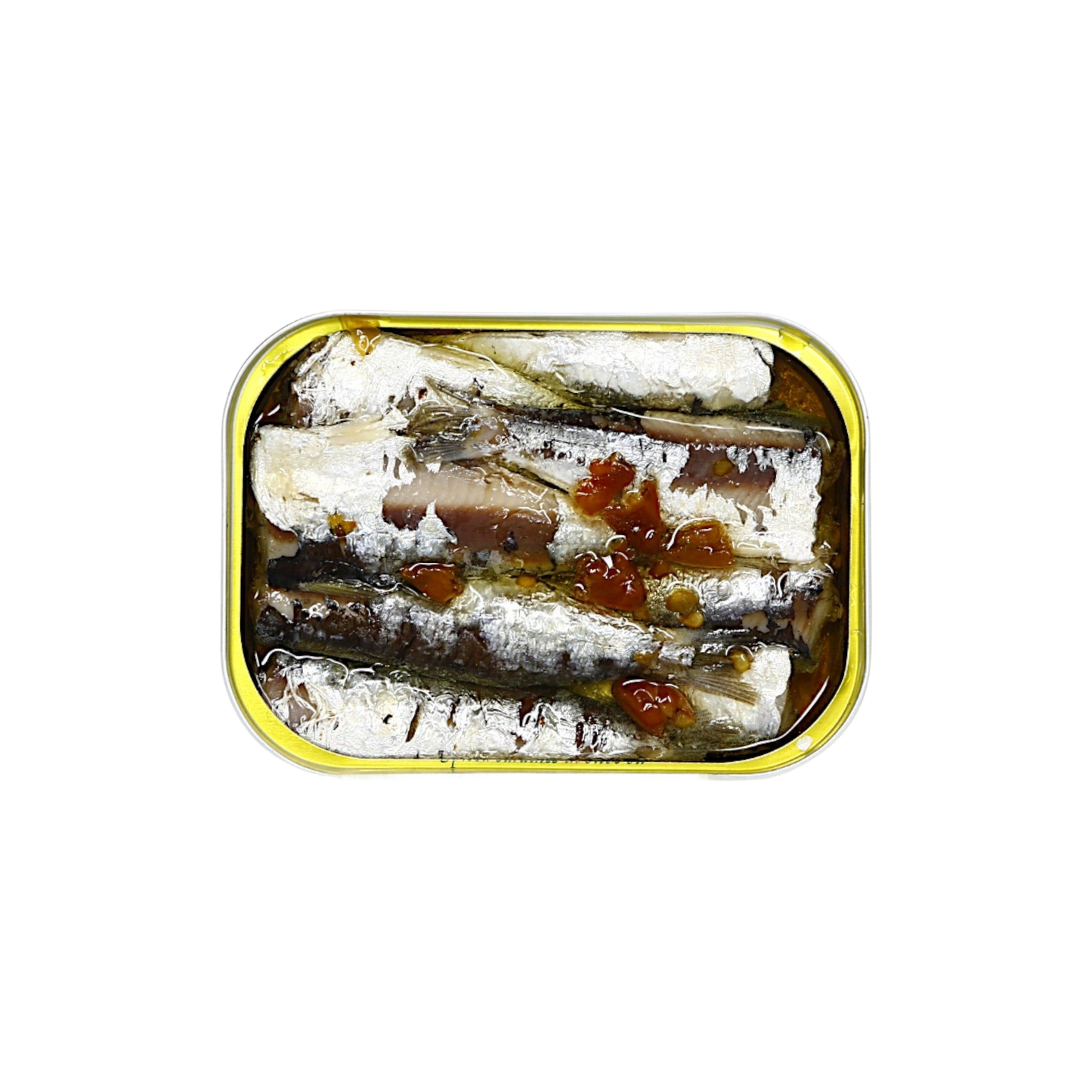 Pollastrini spicy sardines in olive oil, alternate view